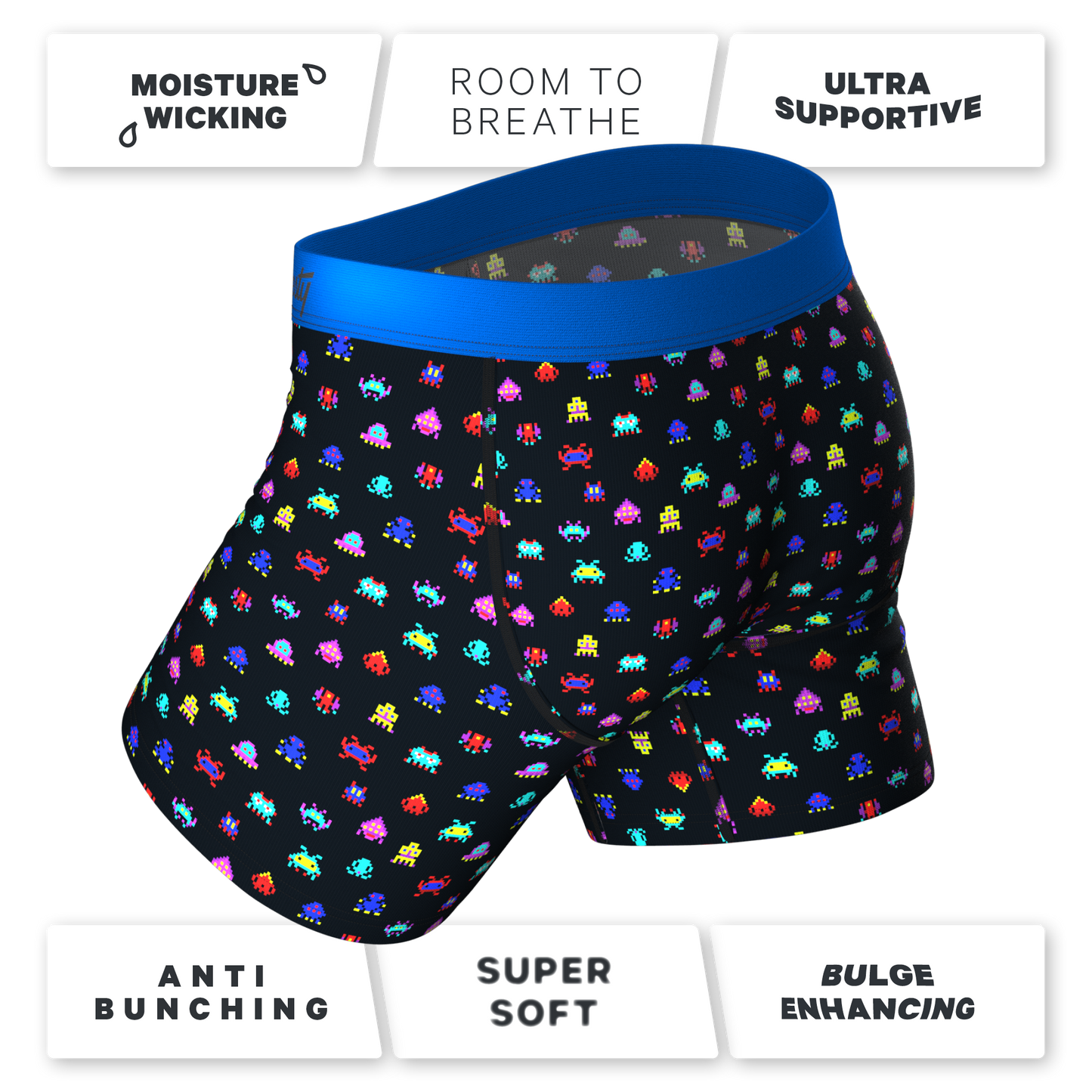 The Master Blaster | Video Game Ball Hammock® Pouch Underwear With Fly