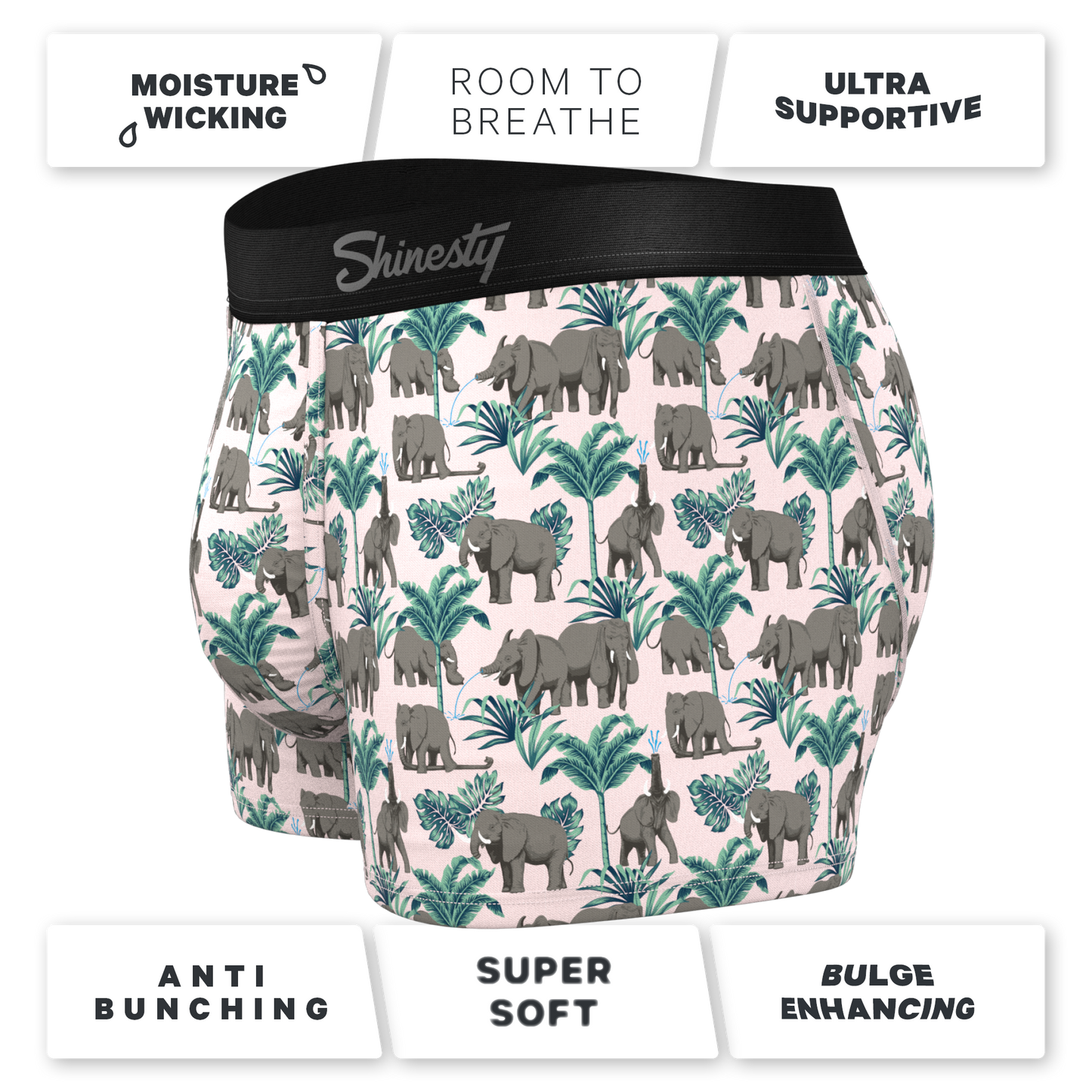 The Maximus | Tropical Elephant Ball Hammock® Pouch Trunks Underwear