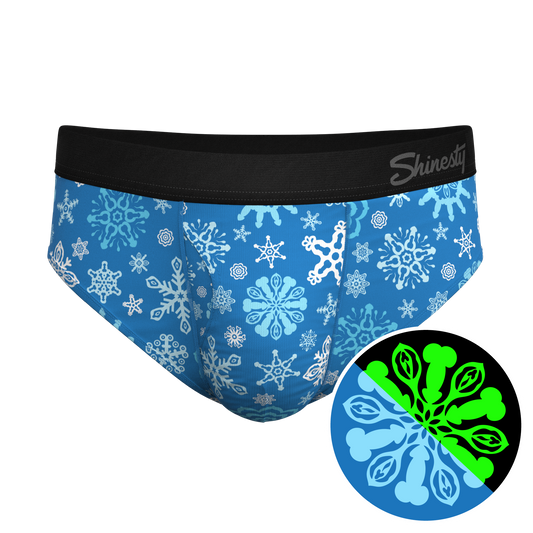 The Melt In Your Mouth | Glow In The Dark Naughty Snowflakes Ball Hammock® Pouch Underwear Briefs