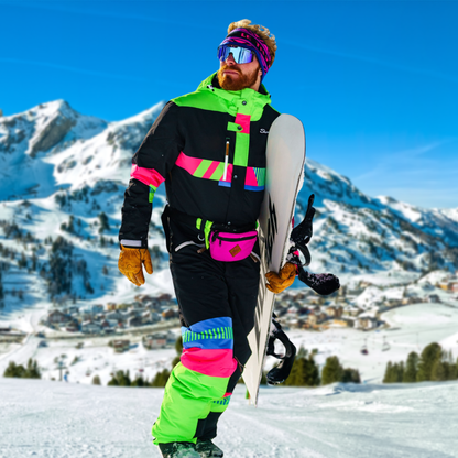 The Steep And Deep | Men's Retro Black Ski Suit