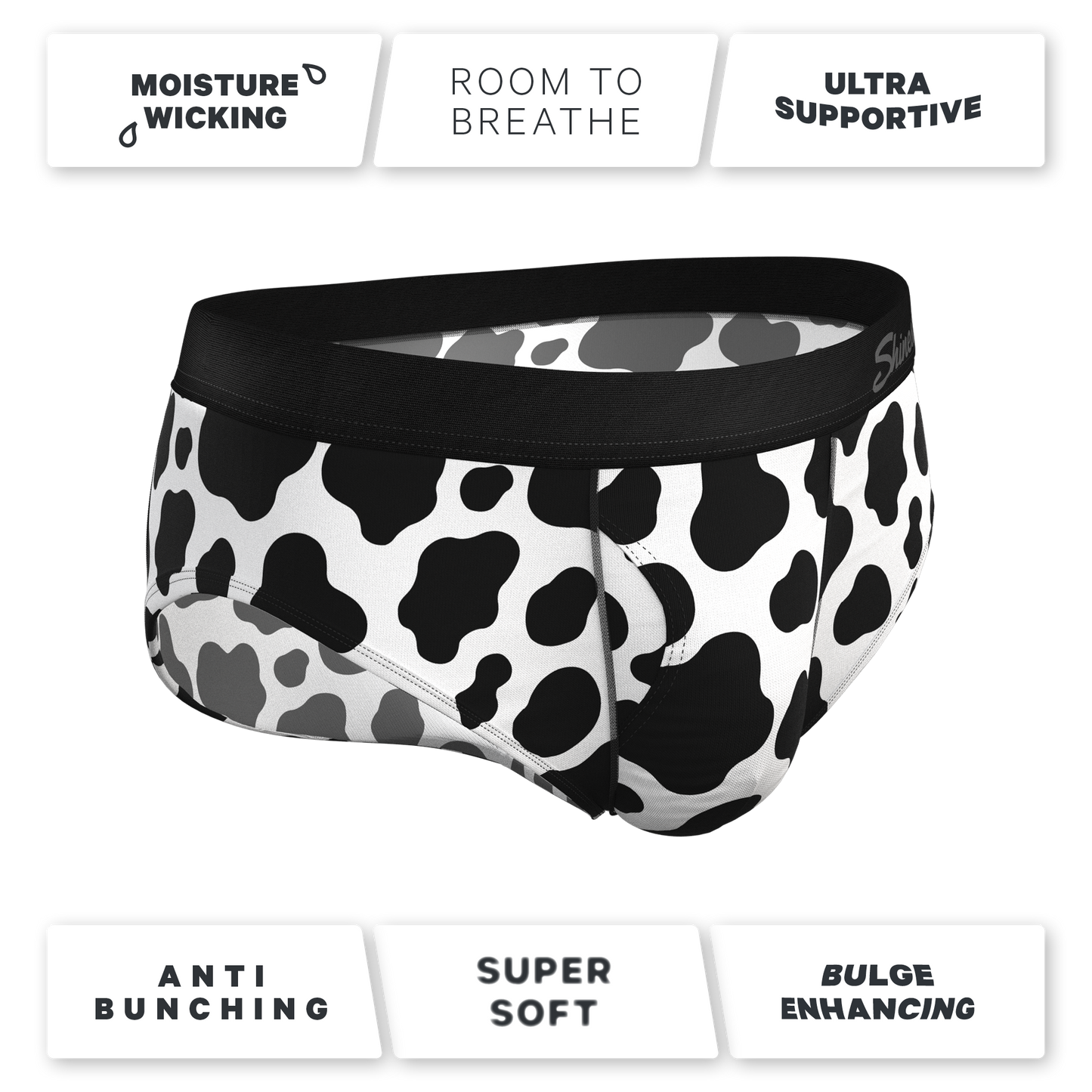 The Milk Me | Cow Print Ball Hammock® Pouch Underwear Briefs