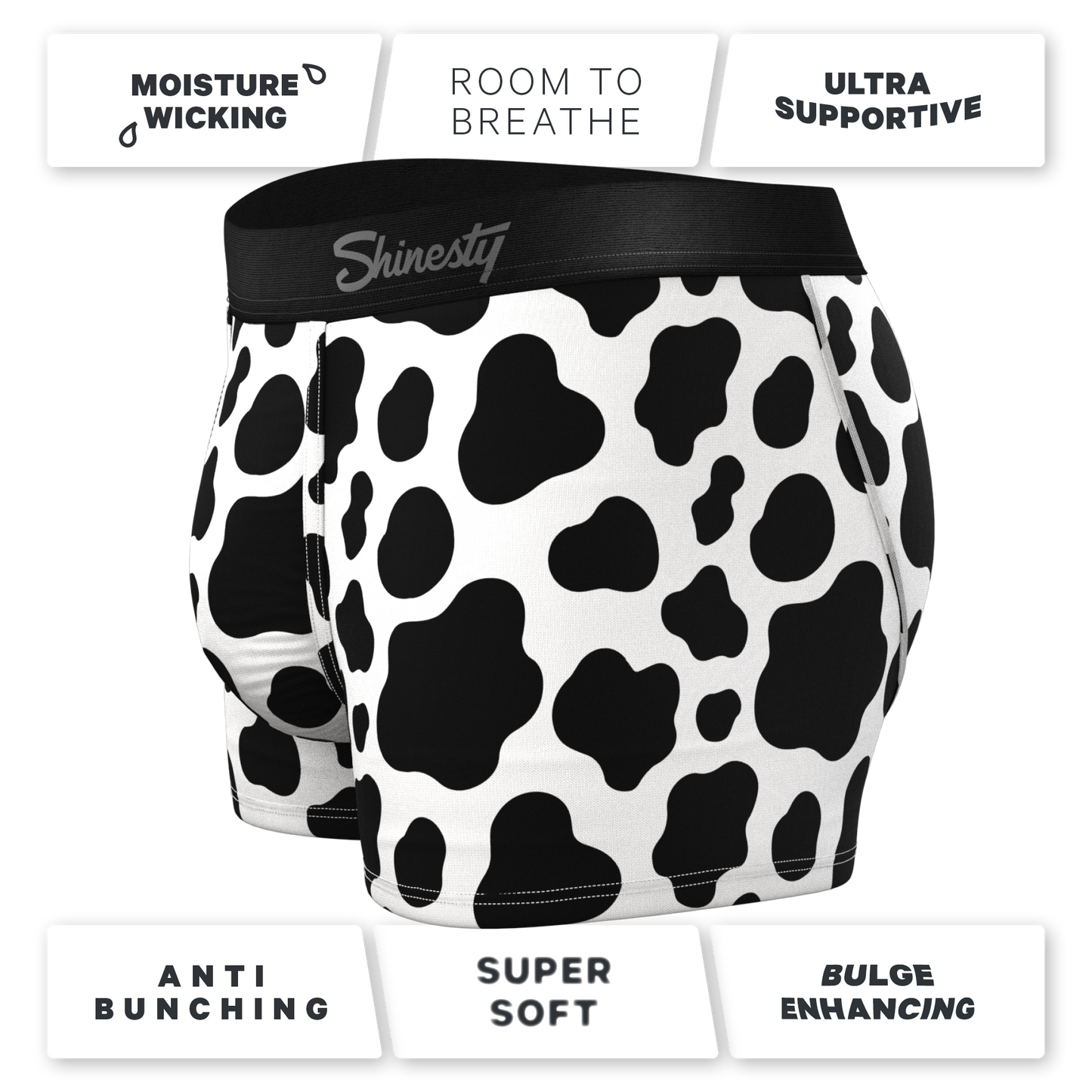 The Milk Me | Cow Print Ball Hammock® Pouch Trunk Underwear