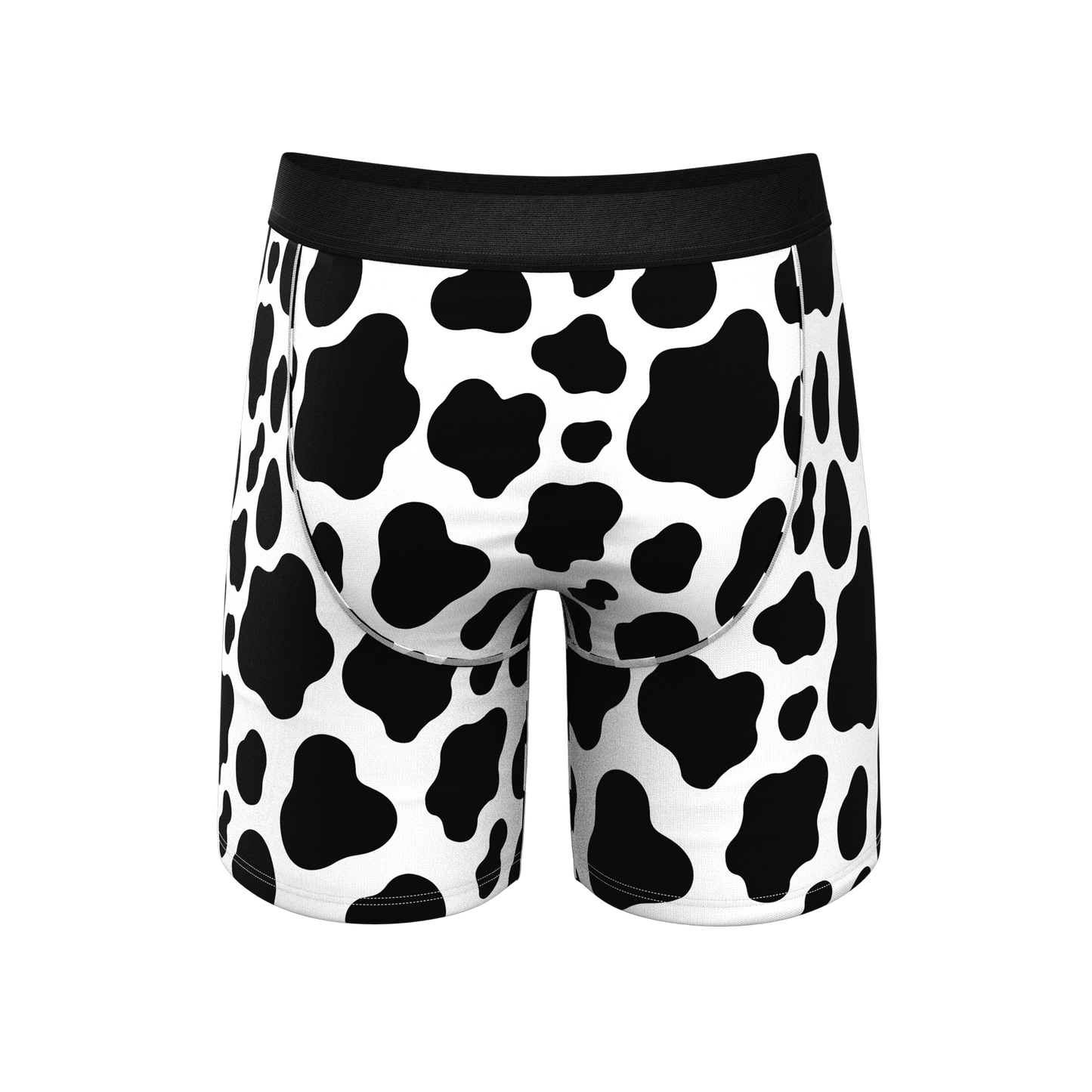 The Milk Me | Cow Print Long Leg Ball Hammock® Pouch Underwear With Fly