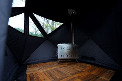 Mini Cube Sauna Tent | 2-Person | Wood-Fired