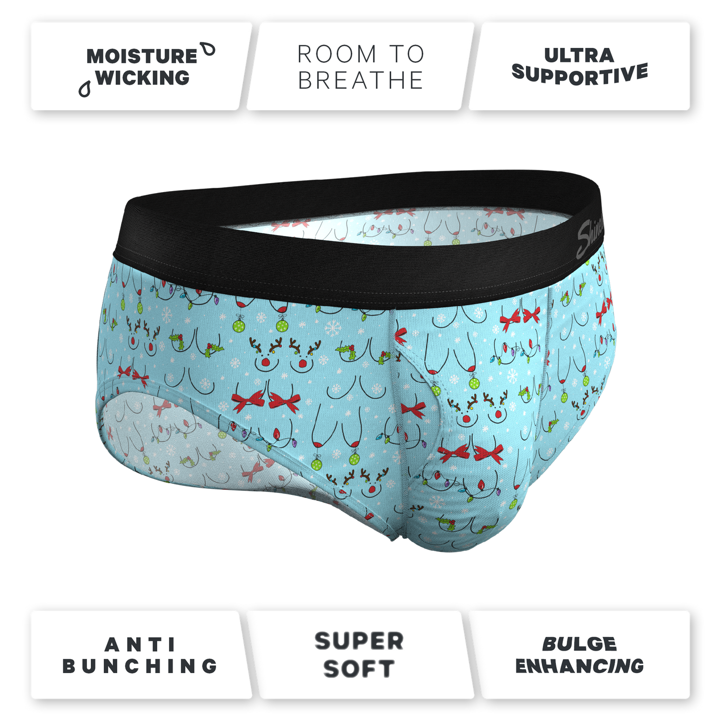 The Mistletits | Christmas Bust Ball Hammock® Pouch Underwear Briefs