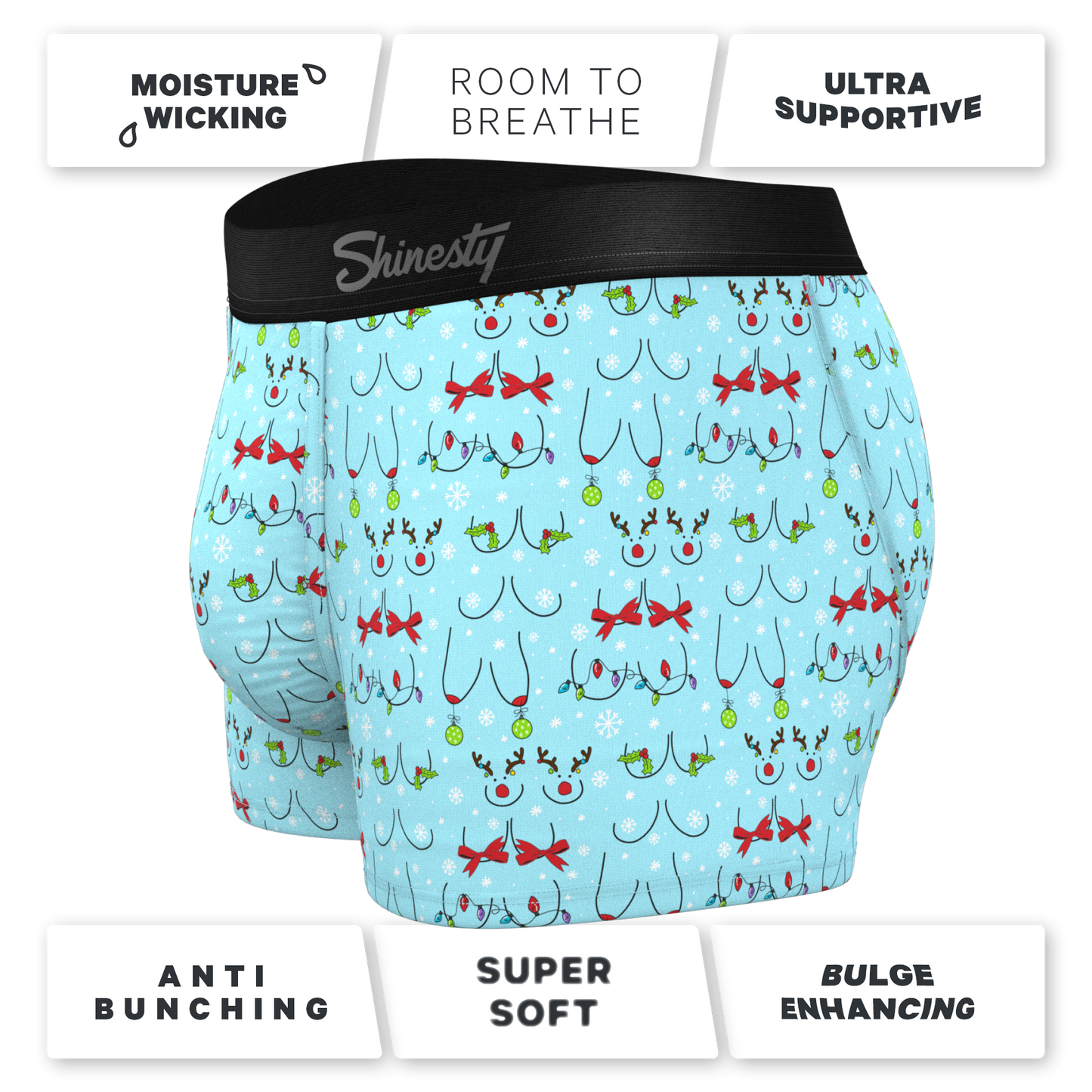 The Mistletits | Christmas Bust Ball Hammock® Pouch Trunks Underwear