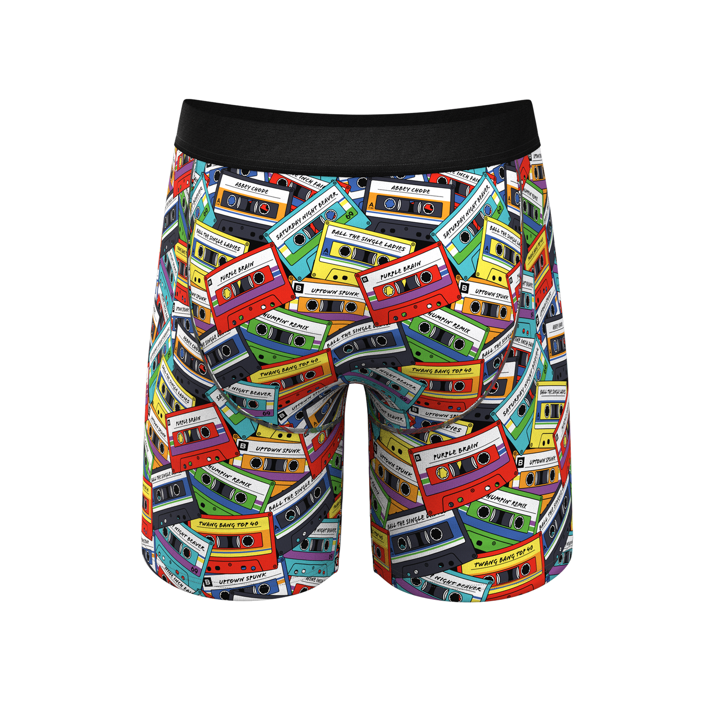 The Mixtape | Cassette Tapes Long Leg Ball Hammock® Pouch Underwear with Fly