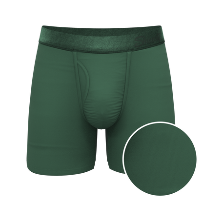 The Money Tree | Forrest Green Tonal Ball Hammock® Pouch Underwear With Fly