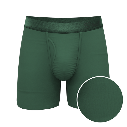 The Money Tree | Forrest Green Tonal Ball Hammock® Pouch Underwear With Fly