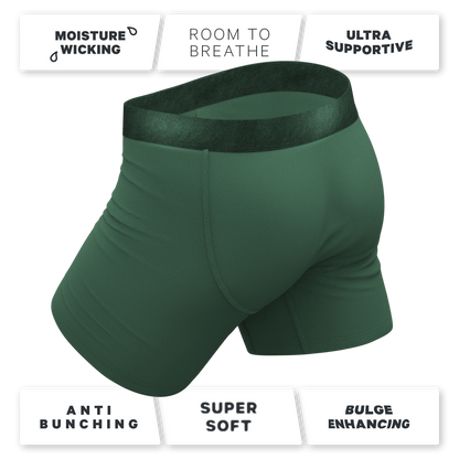 The Money Tree | Forrest Green Tonal Ball Hammock® Pouch Underwear With Fly