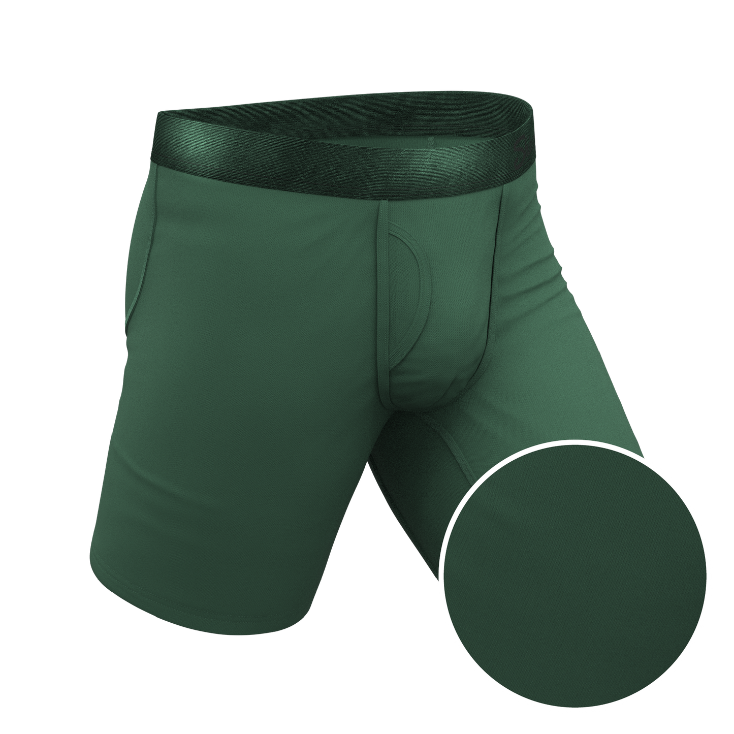 The Money Tree | Forrest Green Tonal Long Leg Ball Hammock® Pouch Underwear With Fly