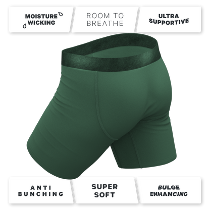 The Money Tree | Forrest Green Tonal Long Leg Ball Hammock® Pouch Underwear With Fly