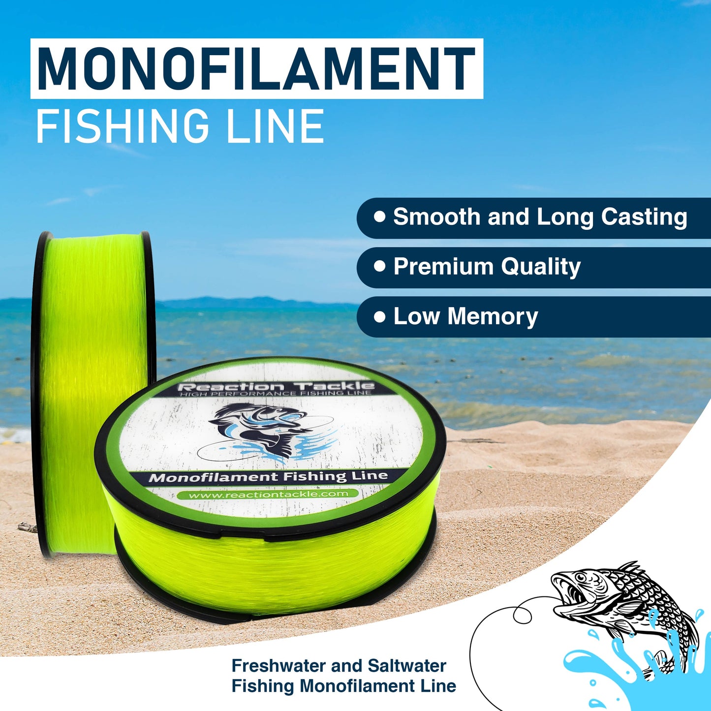 Reaction Tackle Nylon Monofilament Fishing Line