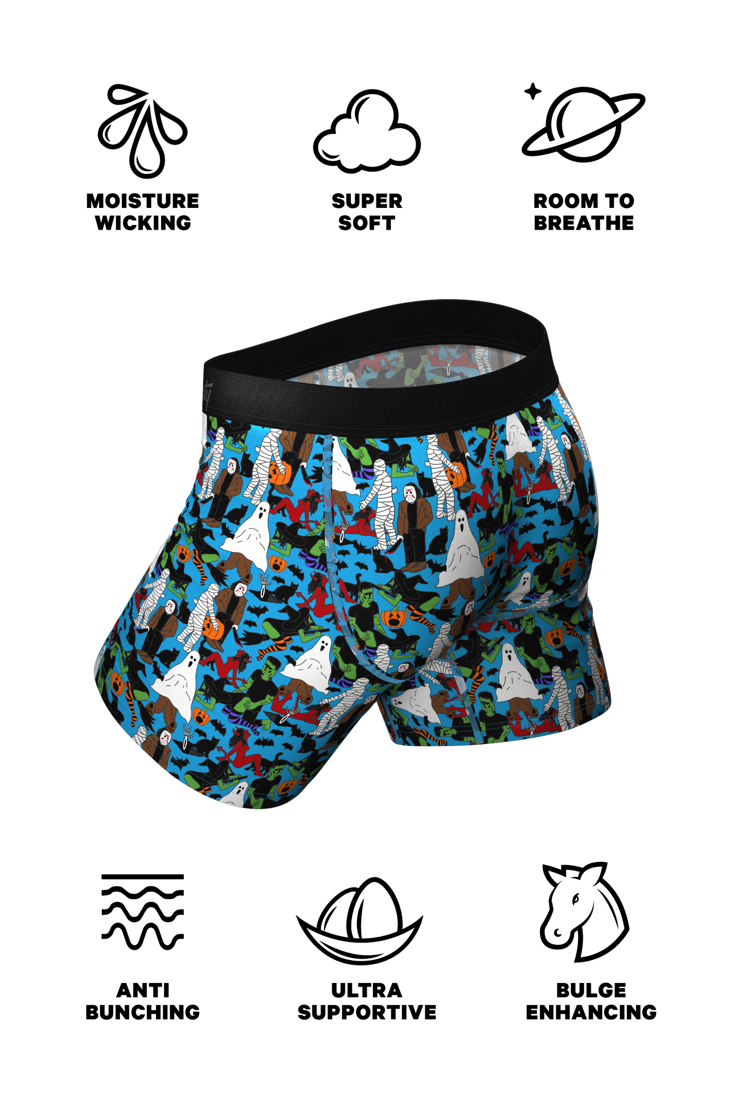 The Monster Smash | Halloween Ball Hammock® Boxers With Fly