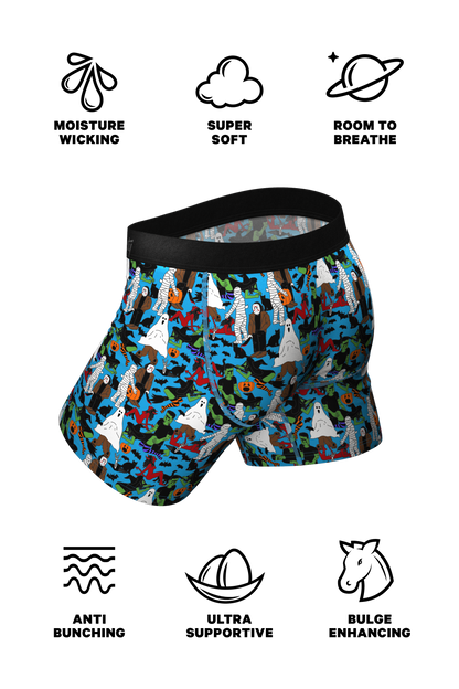 The Monster Smash | Halloween Ball Hammock® Boxers With Fly