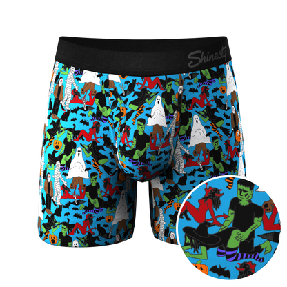 The Monster Smash | Halloween Ball Hammock® Boxers With Fly