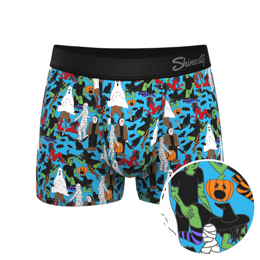 The Monster Smash | Halloween Characters Ball Hammock® Pouch Trunks Underwear