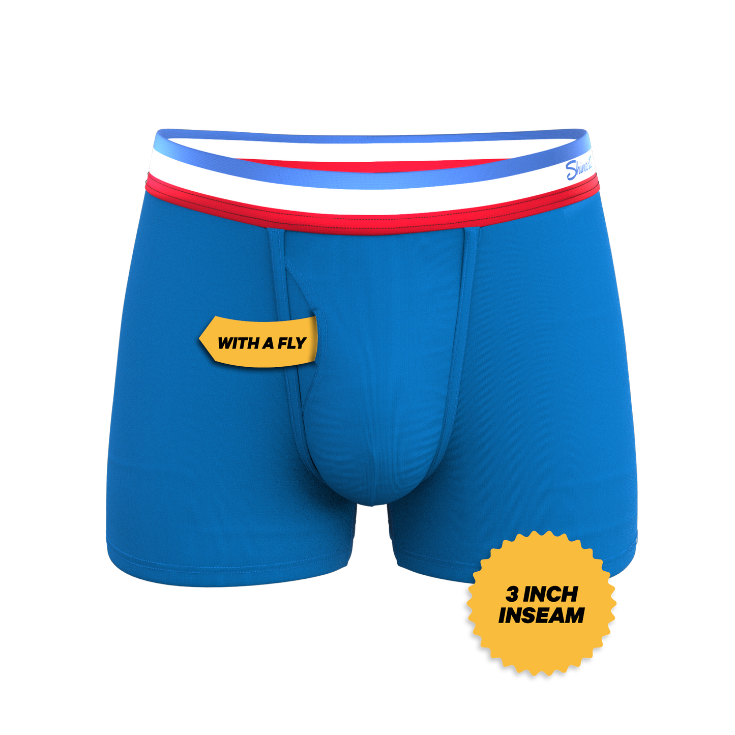 The Morning Glory | Blue with USA Waistband Ball Hammock® Pouch Trunks Underwear