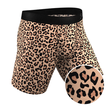 The Most Def | Leopard Print Long Leg Ball Hammock® Pouch Underwear With Fly