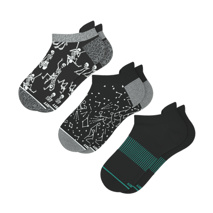 The Mostly Black | Heel Hammock™ Ankle Socks 3 Pack