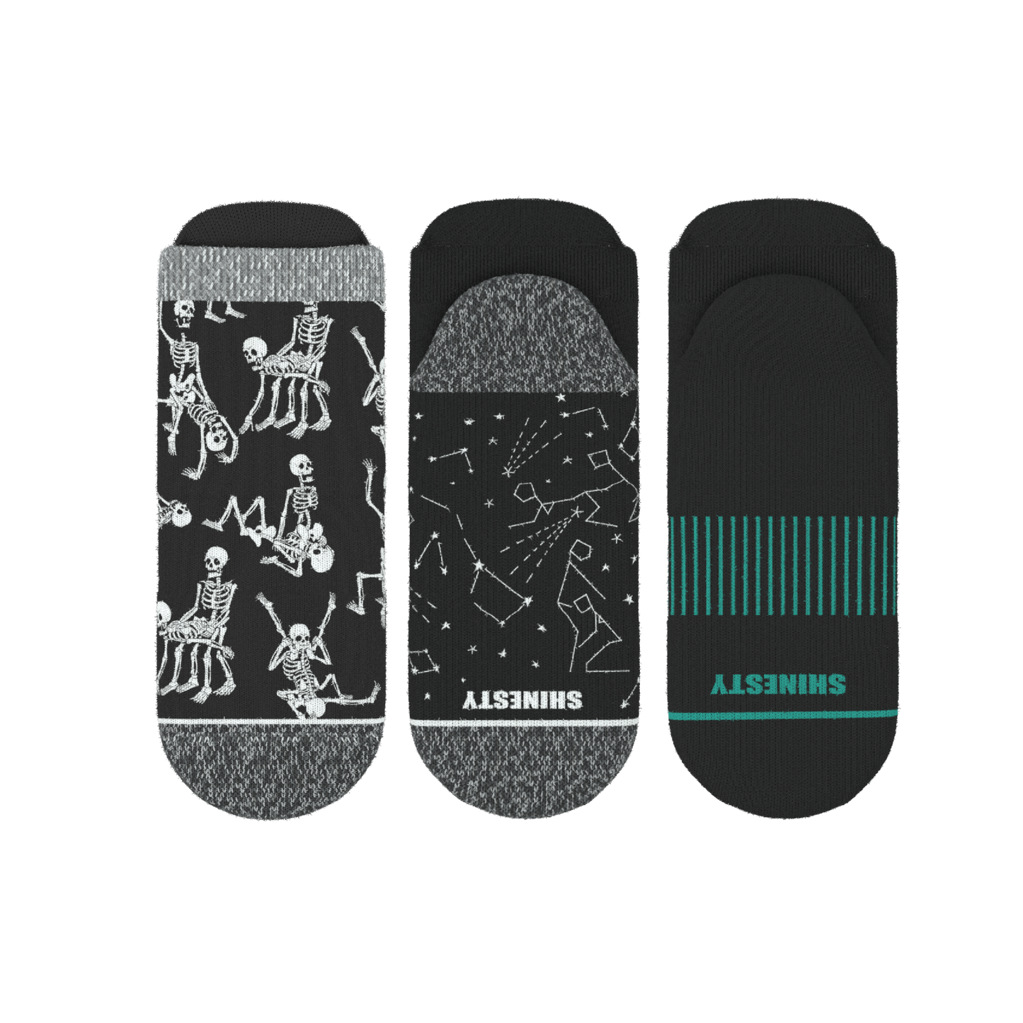 The Mostly Black | Heel Hammock™ Ankle Socks 3 Pack