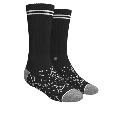 The Mostly Black | Heel Hammock™ Crew Socks 3 Pack