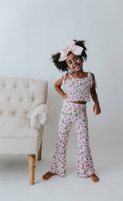 HOWDY VALENTINE EXCLUSIVE DREAM SMOCKED FLARE SET