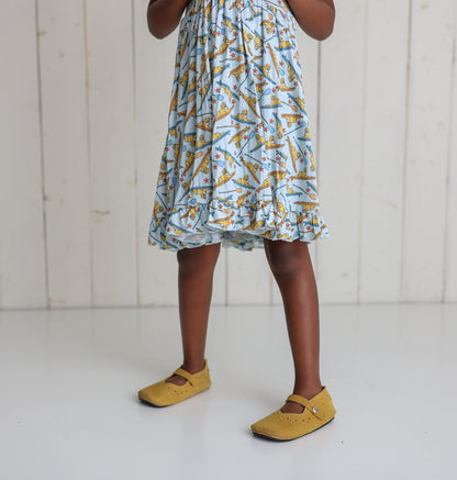 STAY GOLDEN DREAM RUFFLE DRESS