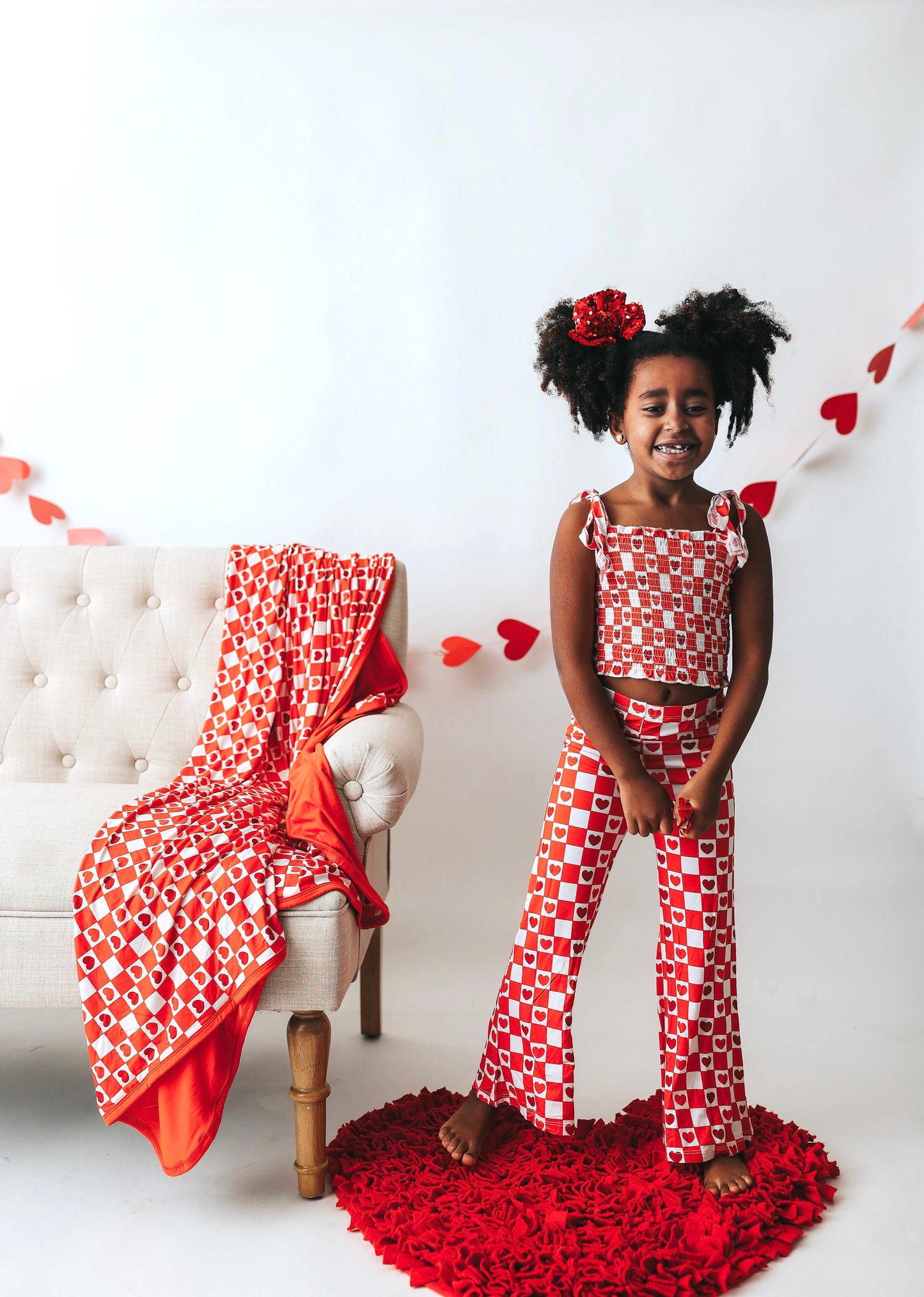 LOVE CHECKZZZ EXCLUSIVE DREAM SMOCKED FLARE SET