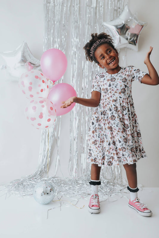 DISCO BIRTHDAY GIRL DREAM RUFFLE DRESS