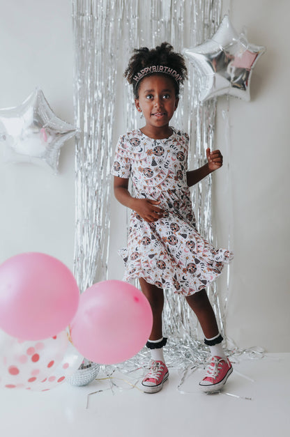 DISCO BIRTHDAY GIRL DREAM RUFFLE DRESS