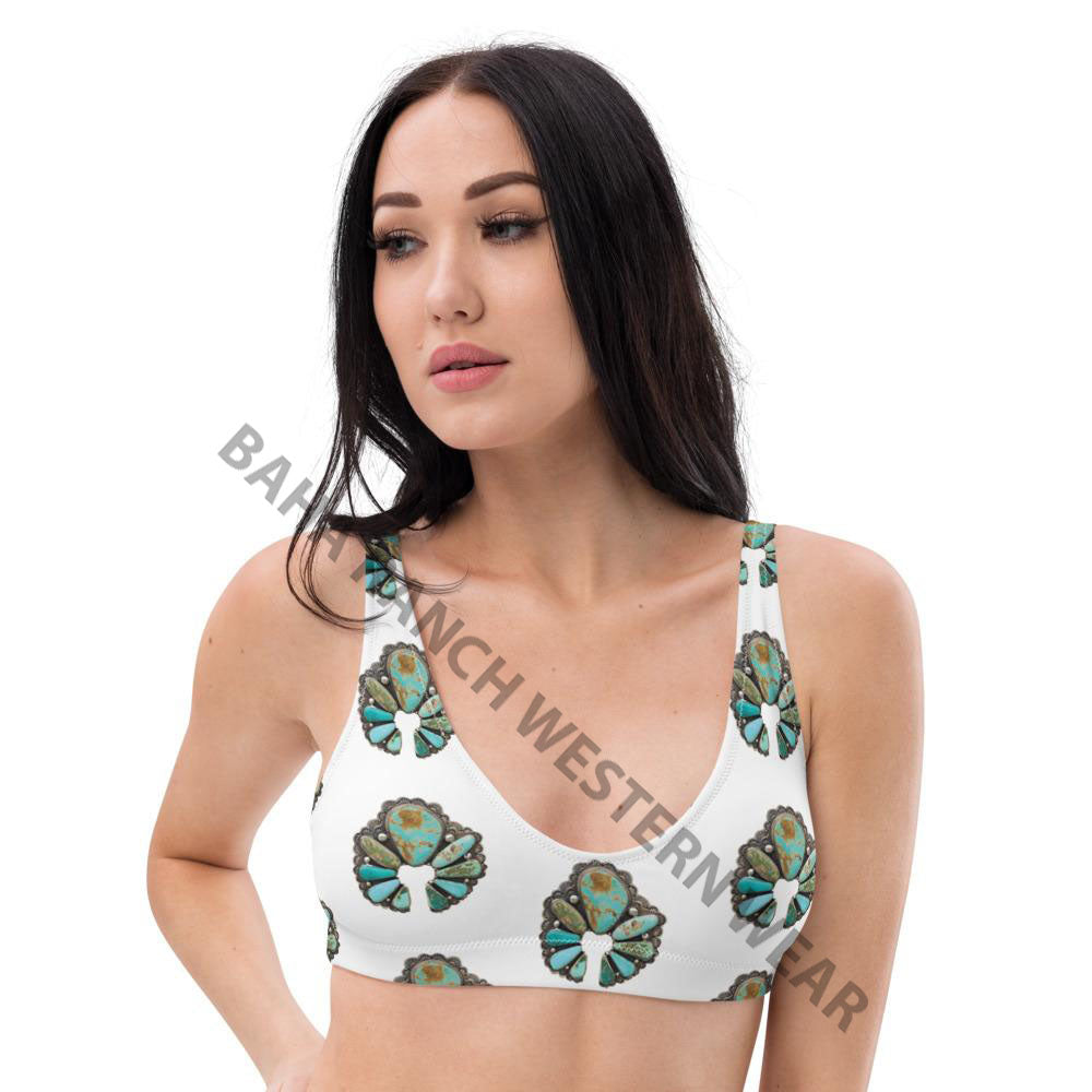 Yeehaw Turquoise Naja Bikini Top