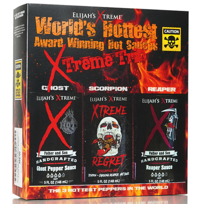 WORLDS HOTTEST XTREME TRIO HOT SAUCE VARIETY PACK