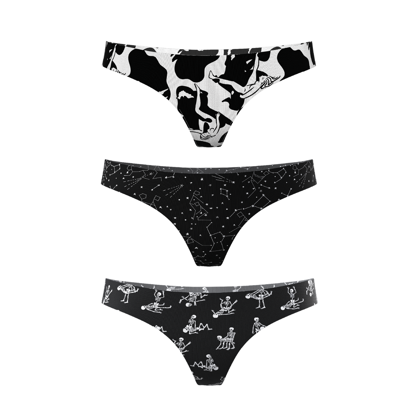 The Naughty August | Women's Thong Underwear 3 Pack