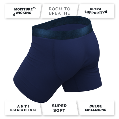 The Navy Jones | Tonal Navy Ball Hammock® Pouch Underwear With Fly