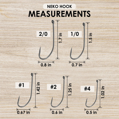 Reaction Tackle Wacky Neko Hooks- 25 Pack