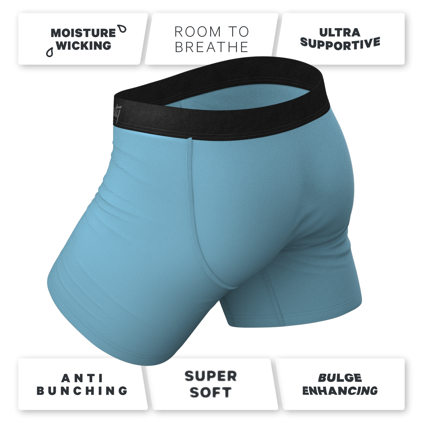 The Neptune | Slate Blue Ball Hammock® Pouch Underwear With Fly