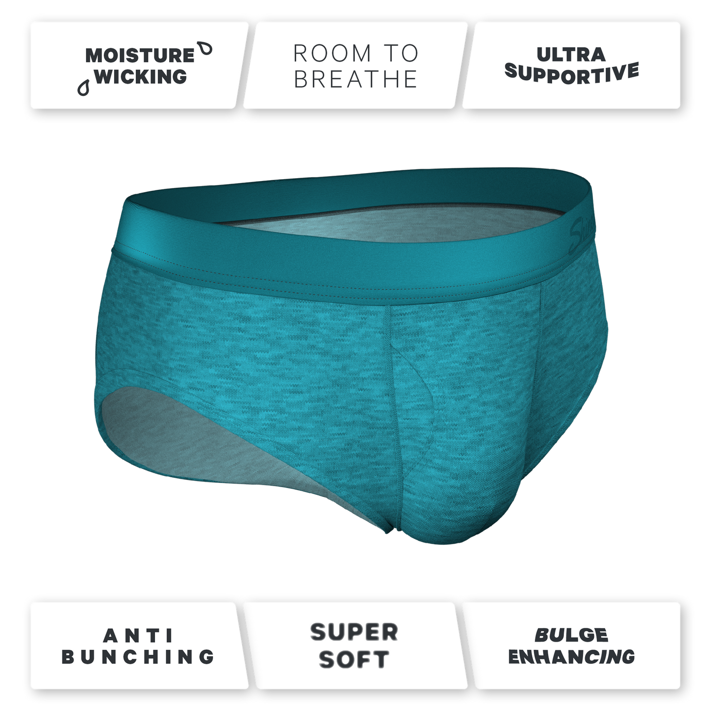 The Nerves of Teal | Teal Heather Ball Hammock® Pouch Underwear Briefs