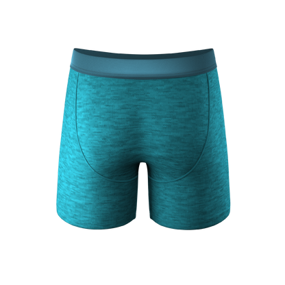 The Nerves of Teal | Teal Heather Ball Hammock® Pouch Underwear With Fly