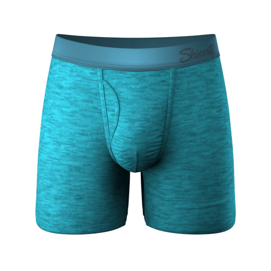 The Nerves of Teal | Teal Heather Ball Hammock® Pouch Underwear With Fly