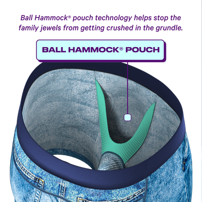 The Never Nude | Denim paradICE™ Cooling Ball Hammock® Pouch Underwear