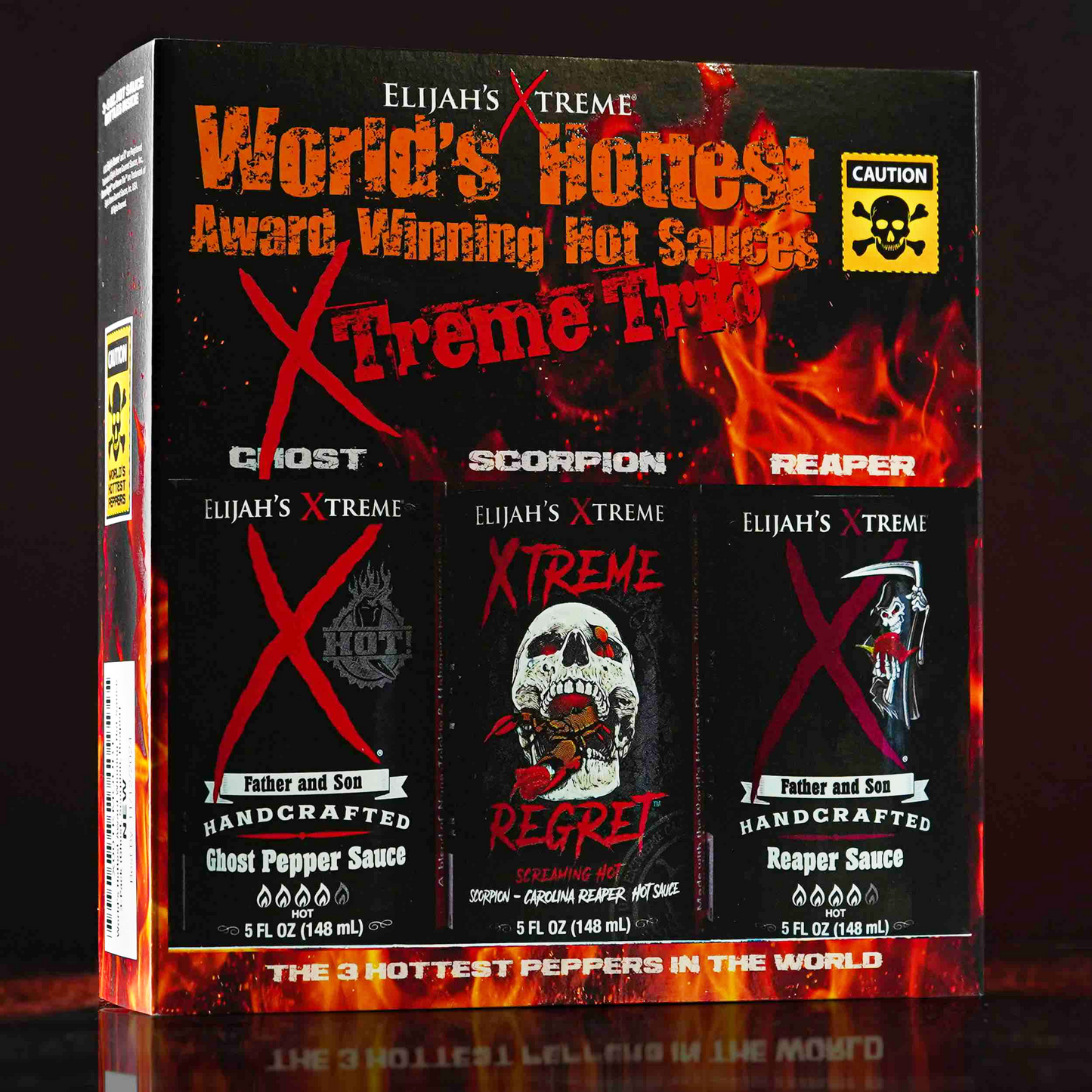 WORLDS HOTTEST XTREME TRIO HOT SAUCE VARIETY PACK