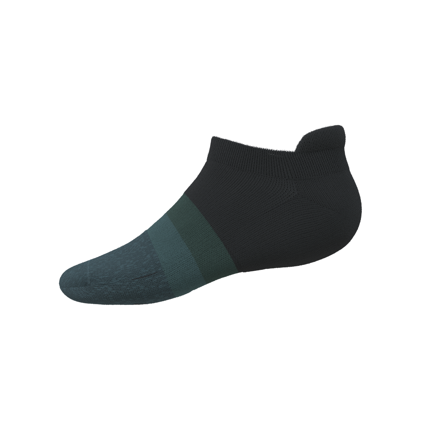 The Night Owl | Black and Teal Heel Hammock™ Ankle Socks