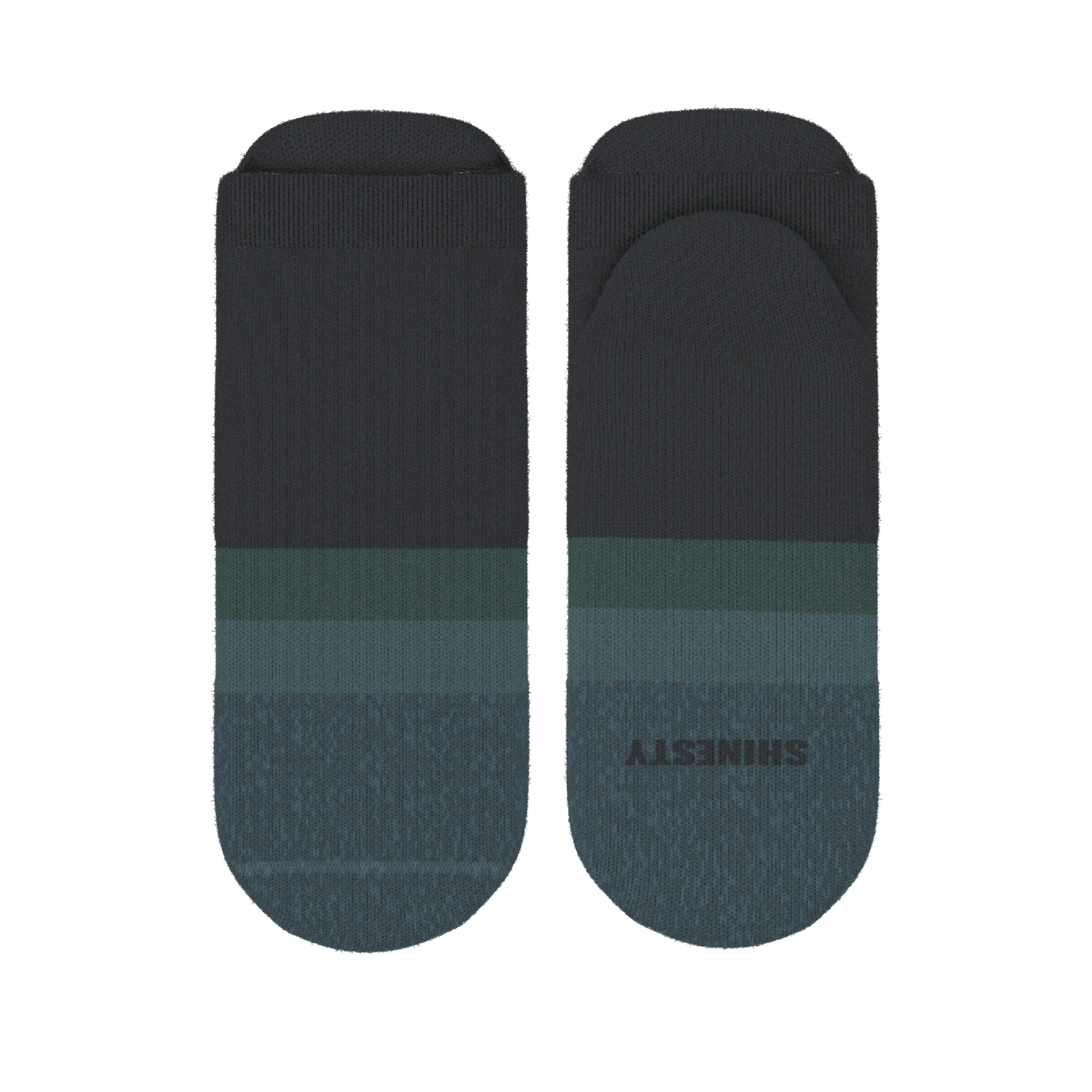 The Night Owl | Black and Teal Heel Hammock™ Ankle Socks