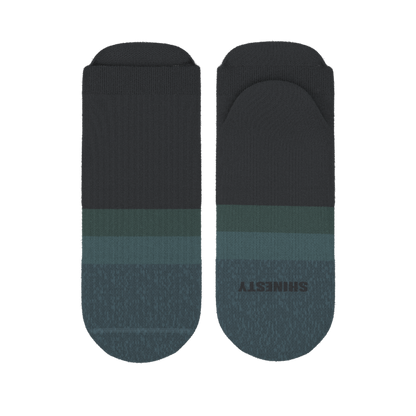 The Night Owl | Black and Teal Heel Hammock™ Ankle Socks