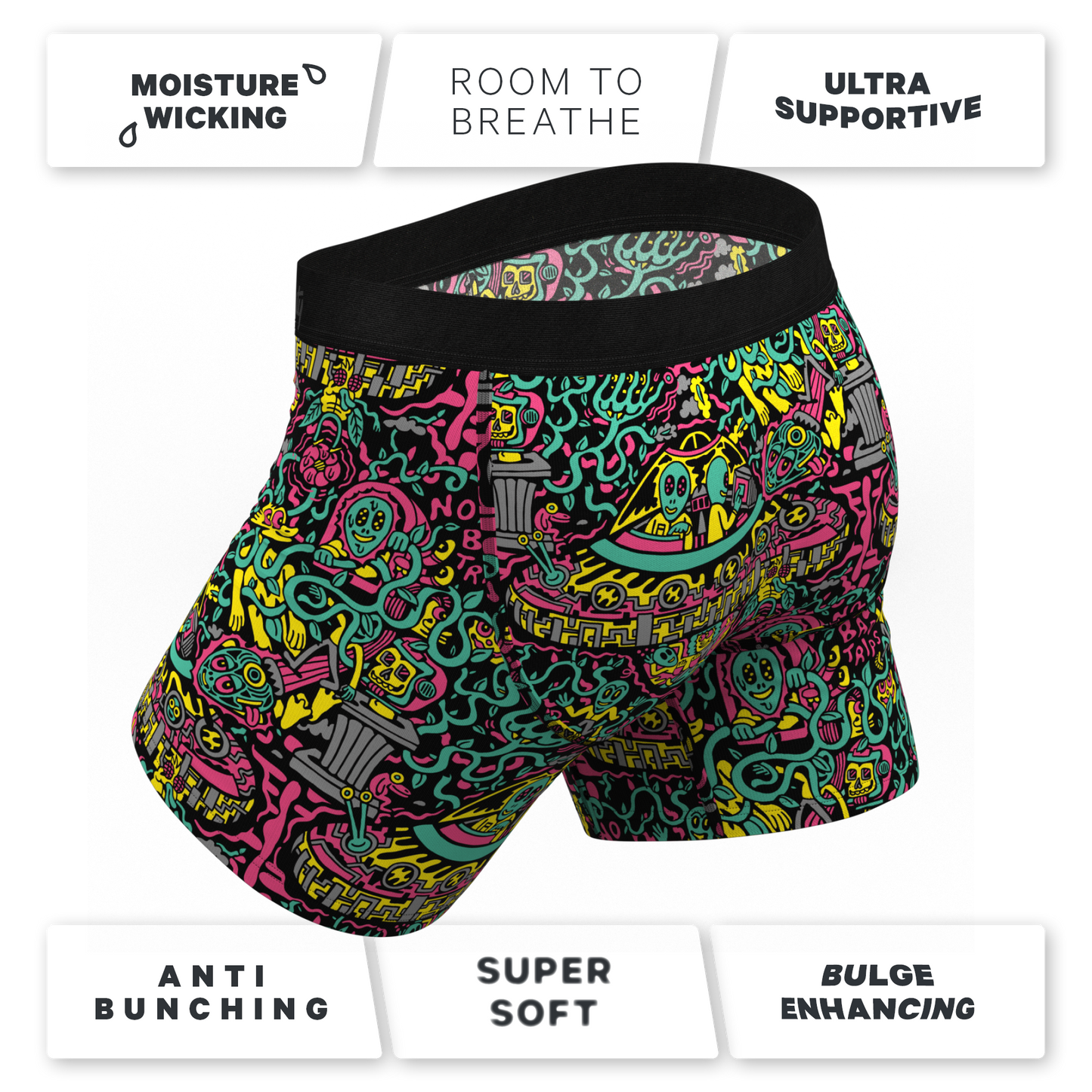 The No Bad Trips | Shinesty x Killer Acid Ball Hammock® Pouch Underwear With Fly