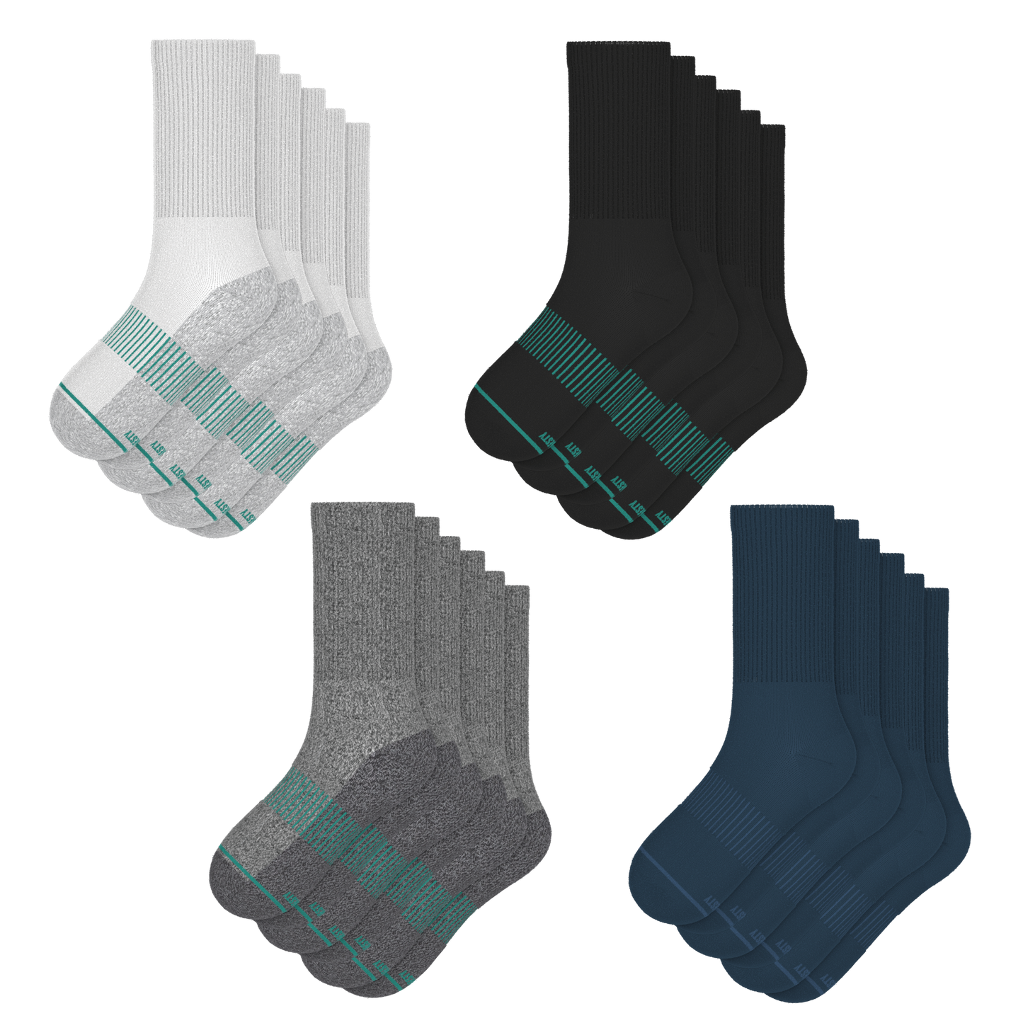 The Normal Dude | Heel Hammock™ Crew Socks 12 Pack