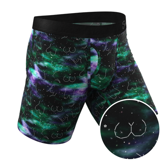 The Milky Way | Northern Lights Long Leg Ball Hammock® Pouch Underwear With Fly