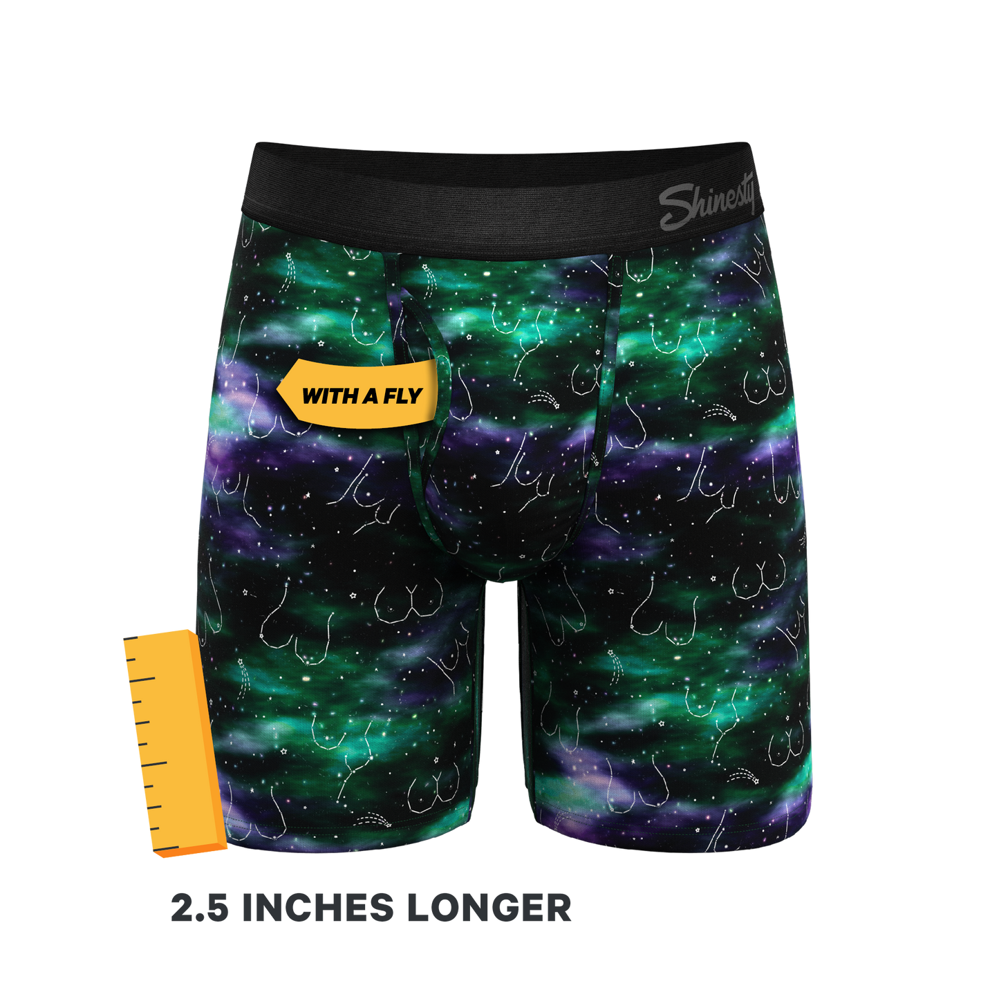 The Milky Way | Northern Lights Long Leg Ball Hammock® Pouch Underwear With Fly