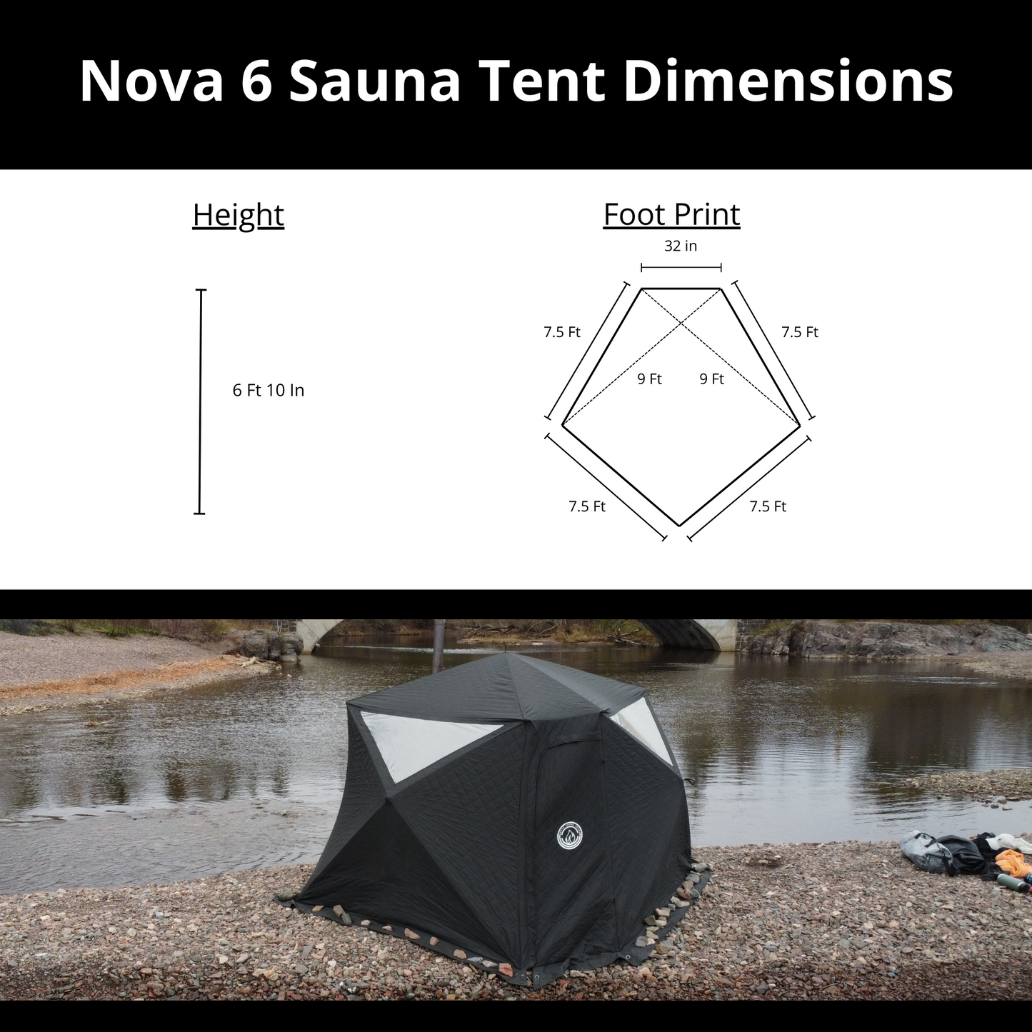 Portable Sauna Tent - Nova 6 Tent - 6 Person - Pro Bundle